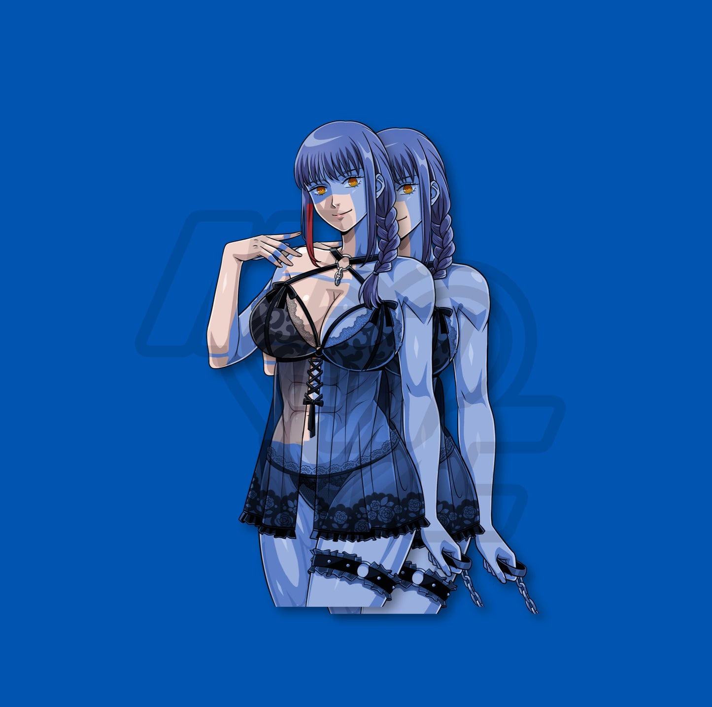 Muscle by Night Makima Holo Kiss Cut Vinyl Sticker