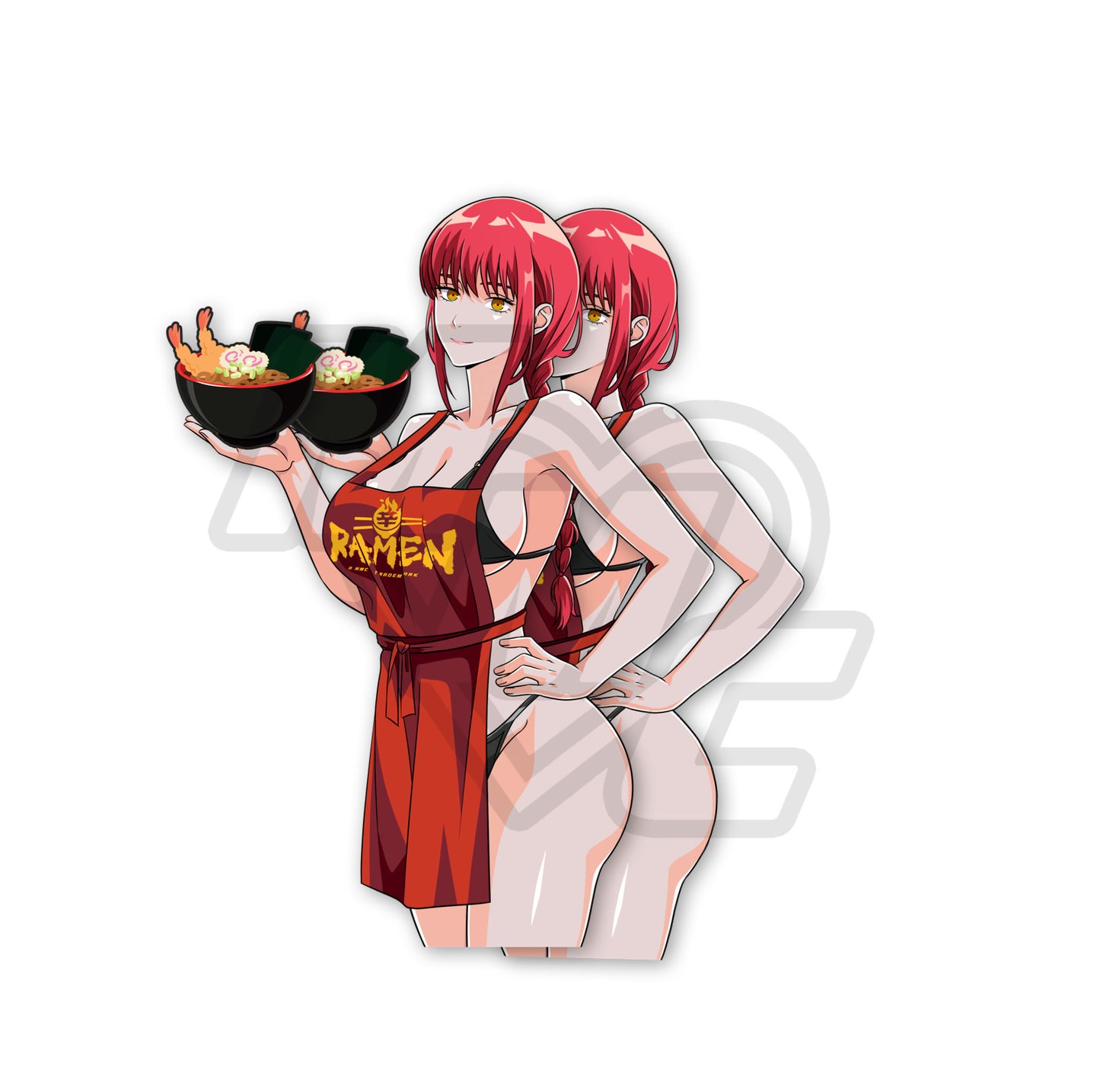 Ramen House Makima Holo Kiss Cut Vinyl Sticker