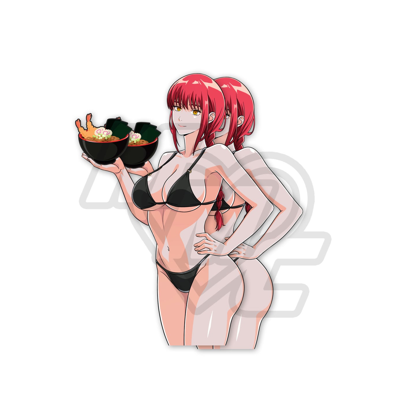 Ramen House Makima Holo Kiss Cut Vinyl Sticker