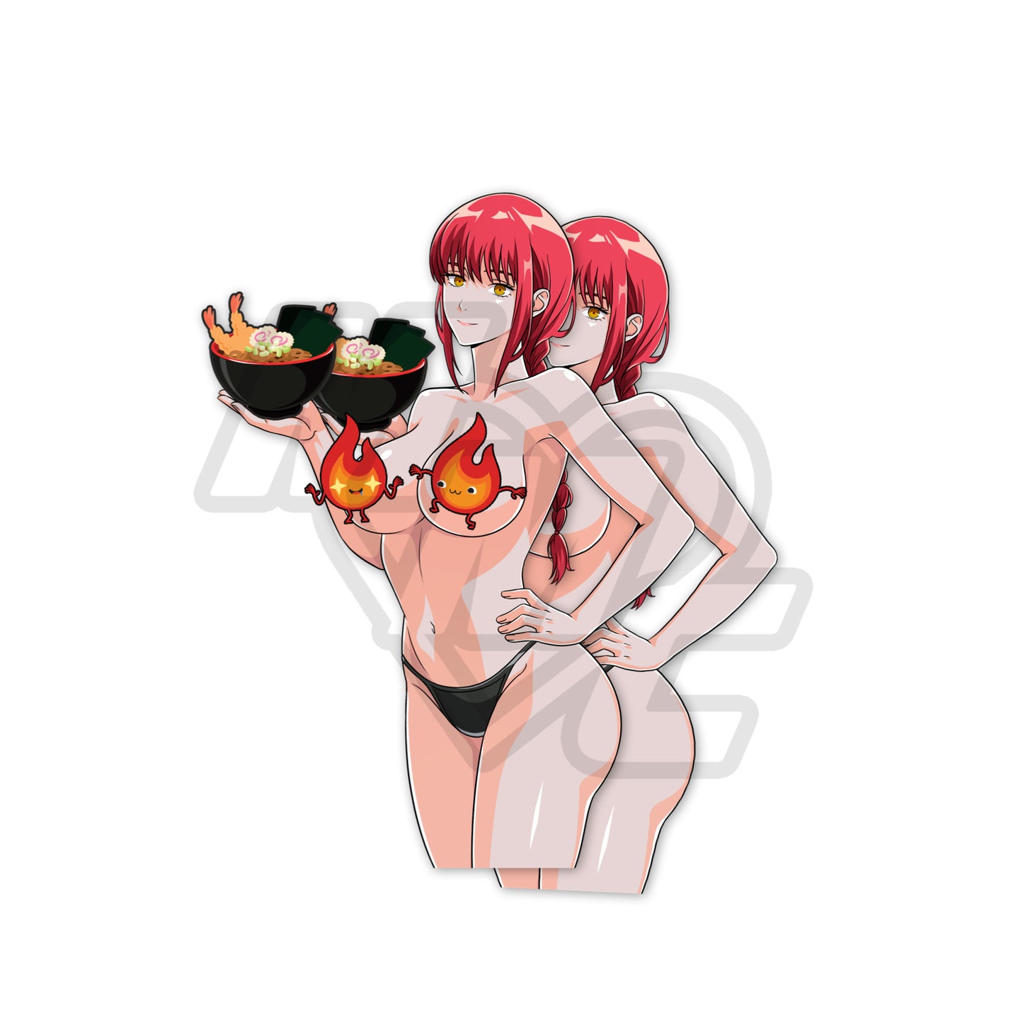 Ramen House Makima Holo Kiss Cut Vinyl Sticker