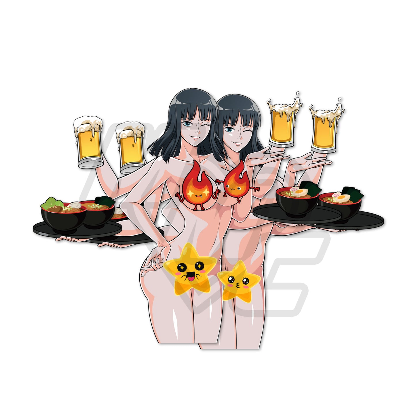 Ramen House Robin Holo Kiss Cut Vinyl Sticker