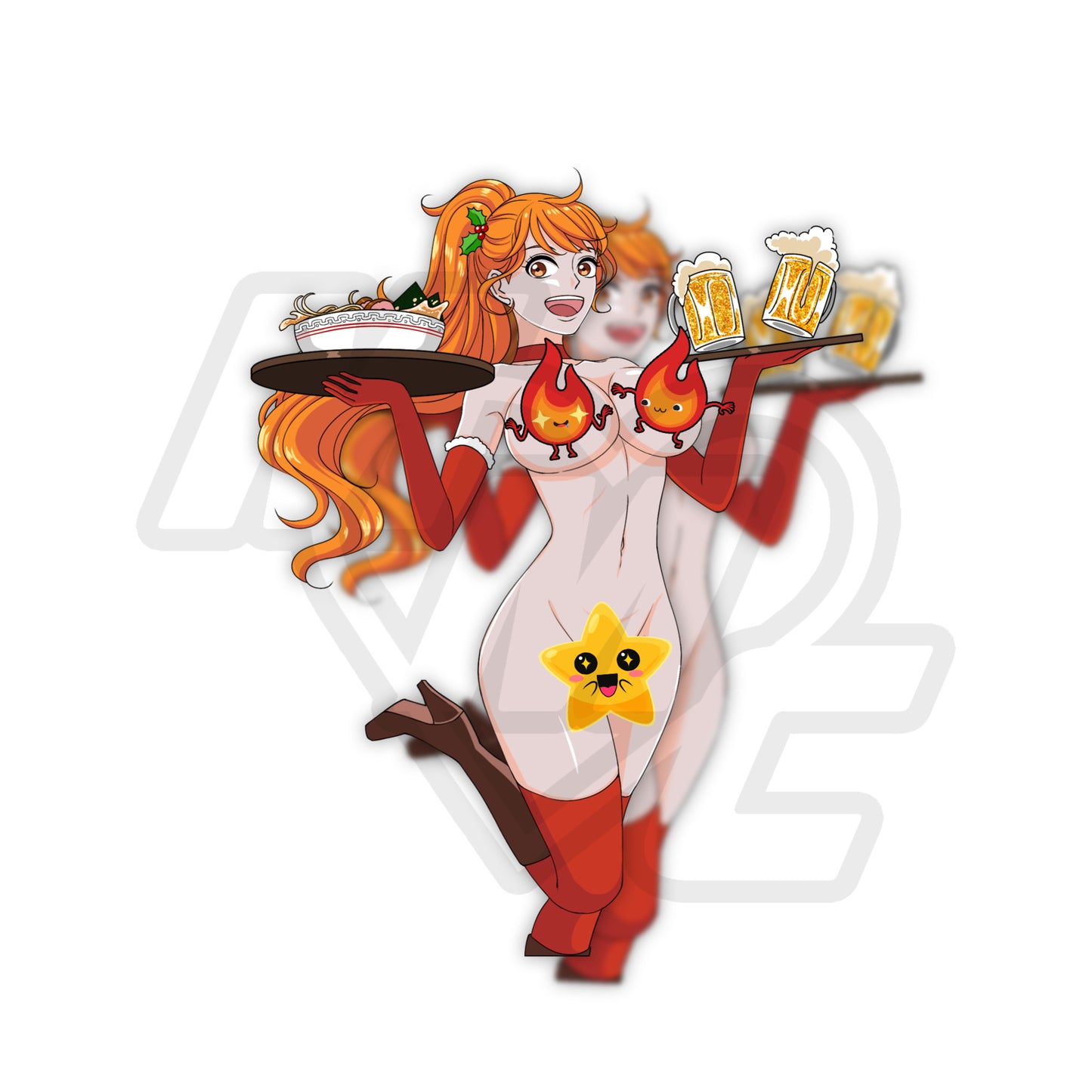 Ramen House Holiday Nami Holo Kiss Cut Vinyl Sticker