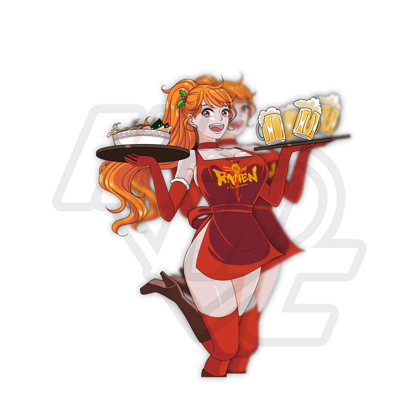 Ramen House Holiday Nami Holo Kiss Cut Vinyl Sticker