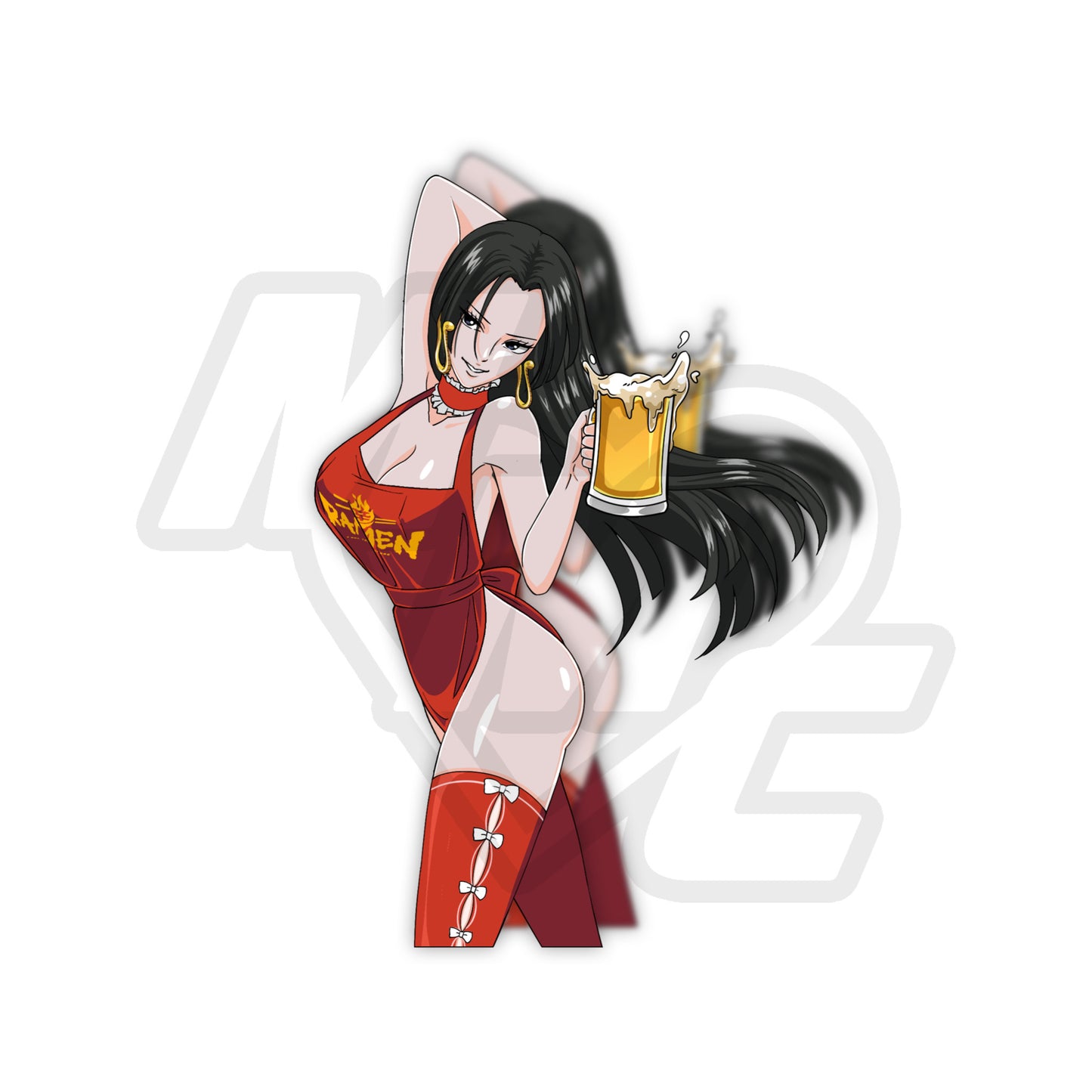 Ramen House Holiday Boa Holo Kiss Cut Vinyl Sticker