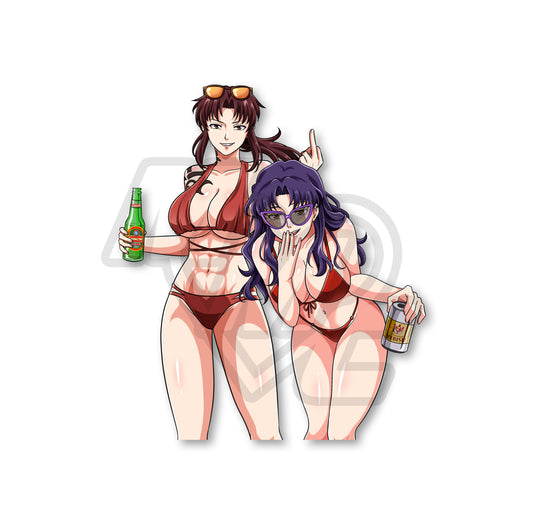 SUMMER CRUSH Revy/Misato Duo Kiss Cut Vinyl Sticker