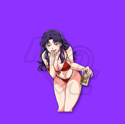 SUMMER CRUSH Bikini Misato Kiss Cut Vinyl Sticker