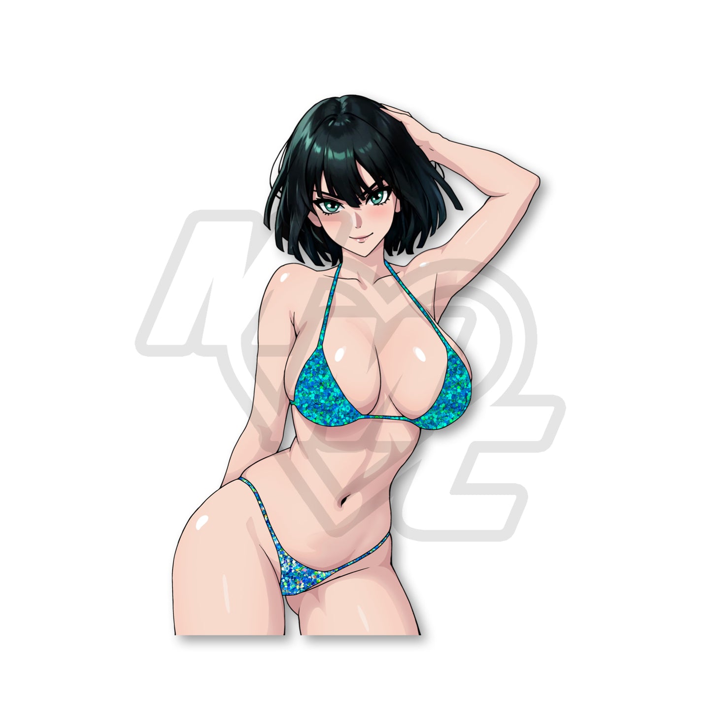 SUMMER CRUSH Bikini Fubuki Spot Glitter Vinyl Sticker