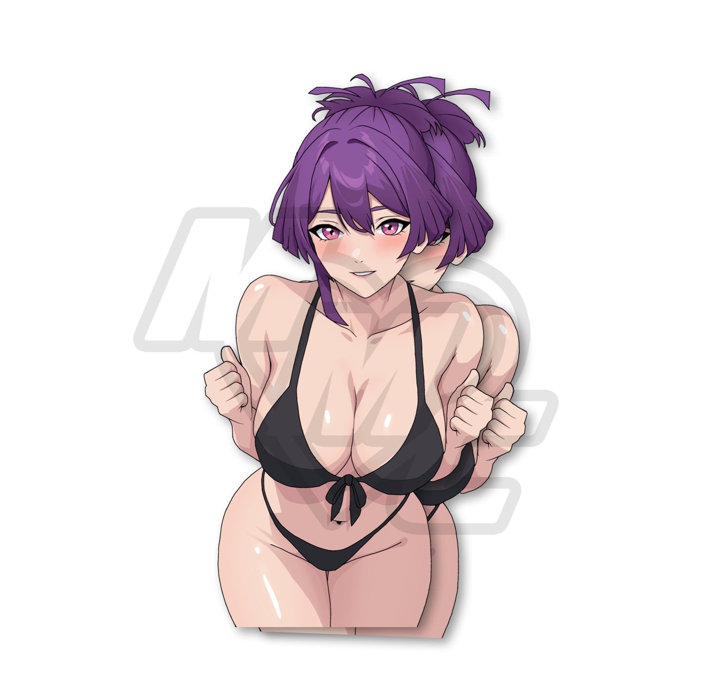 Calendar Girl Bikini Yuzuhira Holo Kiss Cut Vinyl Sticker