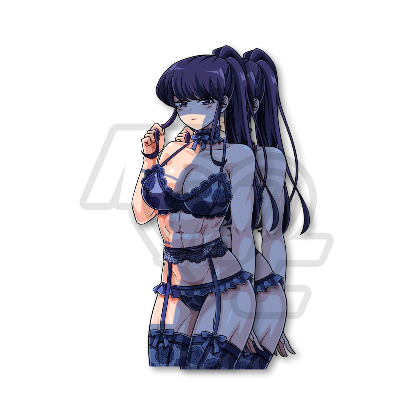 Muscle by Night Komi Holo Kiss Cut Vinyl Sticker