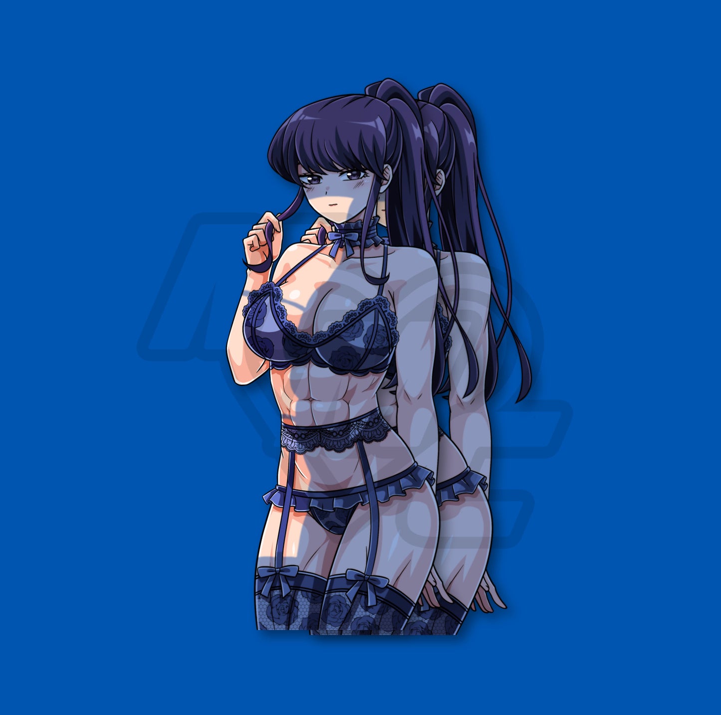 Muscle by Night Komi Holo Kiss Cut Vinyl Sticker