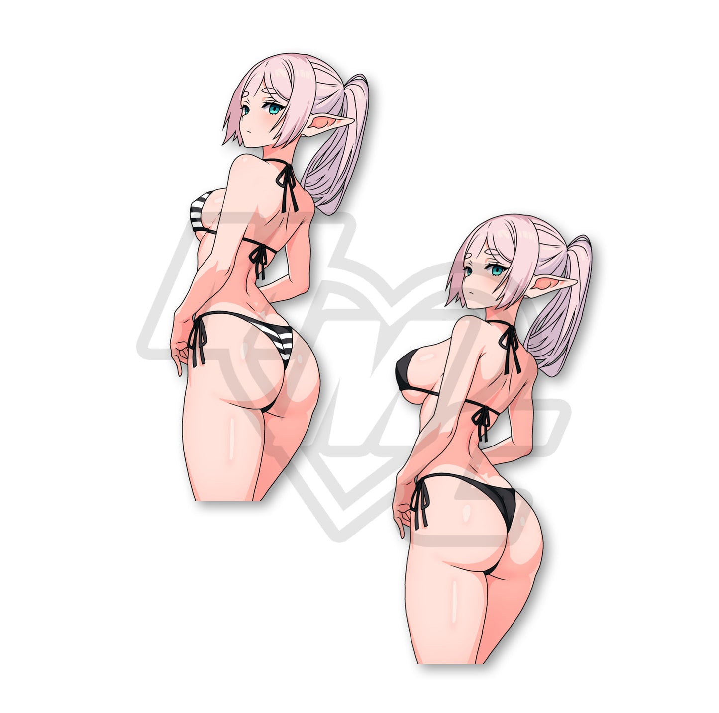 Calendar Girl Bikini Frieren Holo Kiss Cut Vinyl Sticker