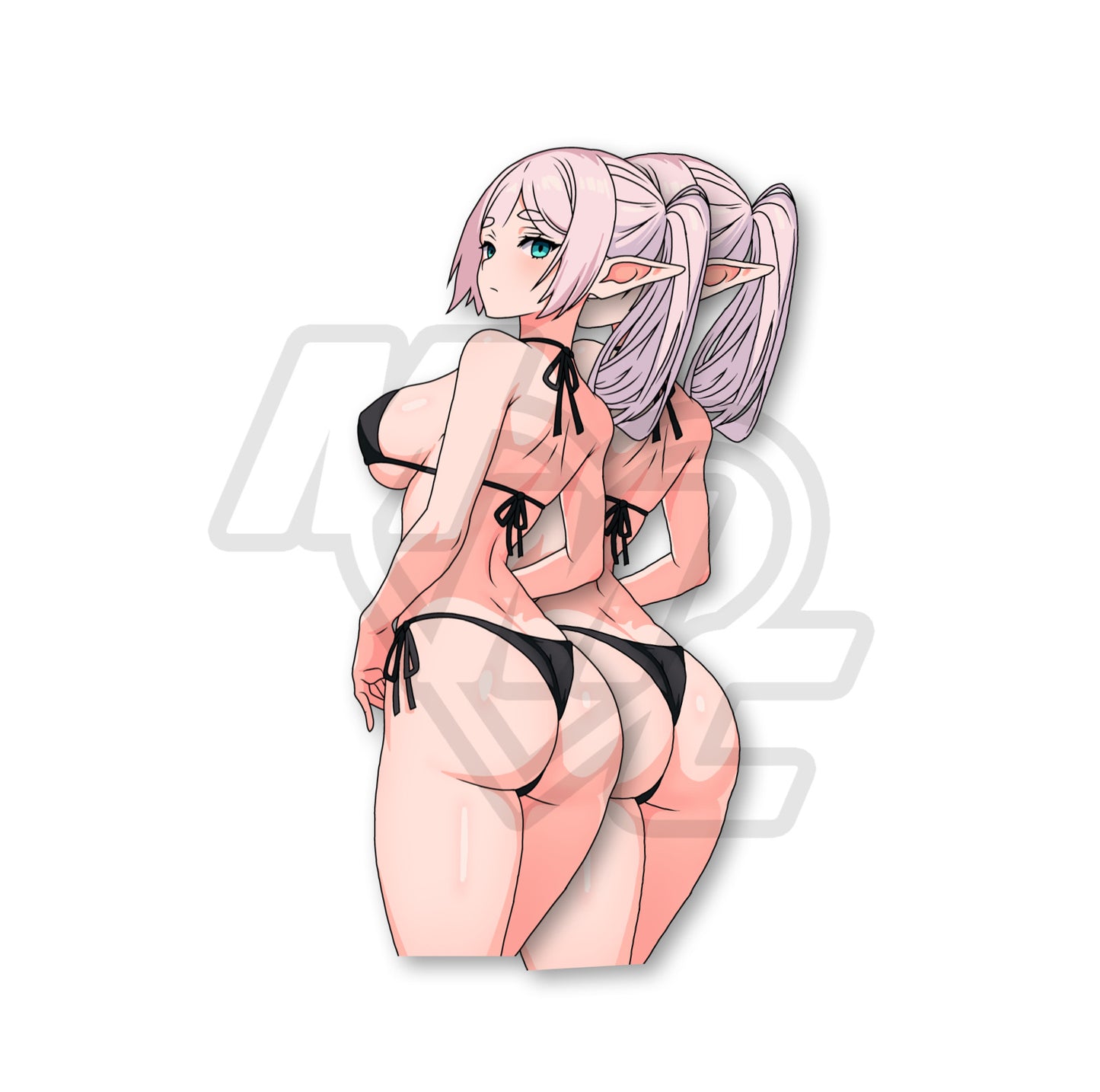 Calendar Girl Bikini Frieren Holo Kiss Cut Vinyl Sticker