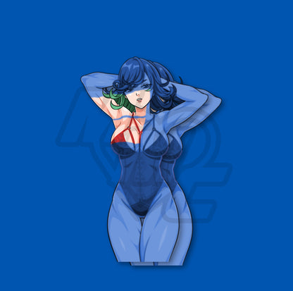 Muscle by Night Tatsumaki Holo Kiss Cut Vinyl Sticker