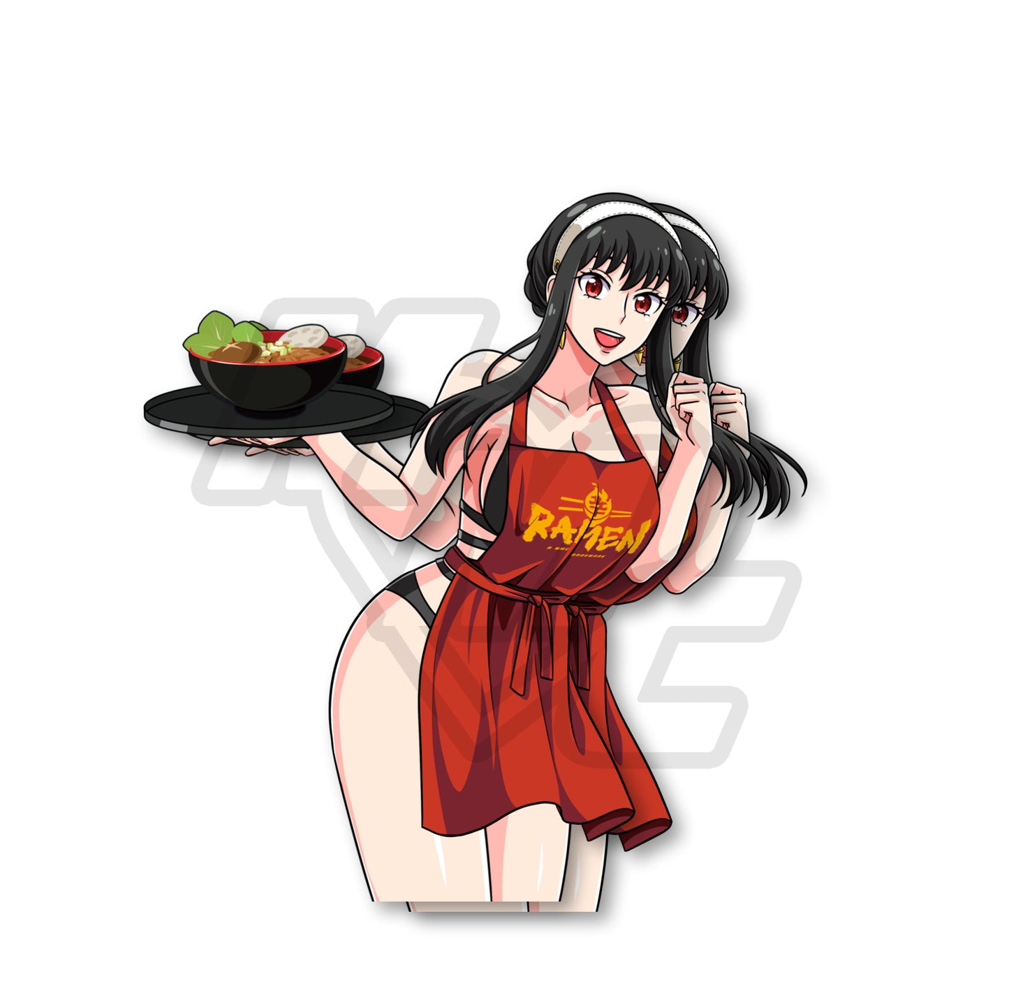 Ramen House Yor Holo Kiss Cut Vinyl Sticker