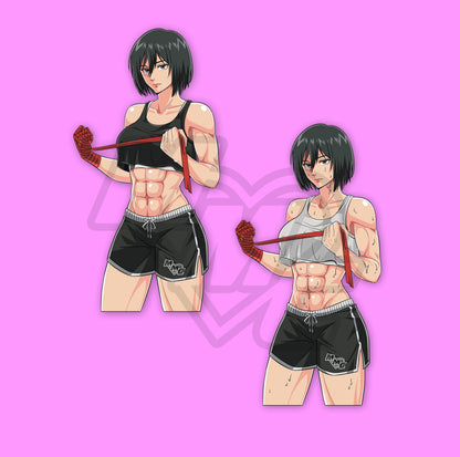 Muscle Mommy Mikasa Enamel Pin Pre-Order