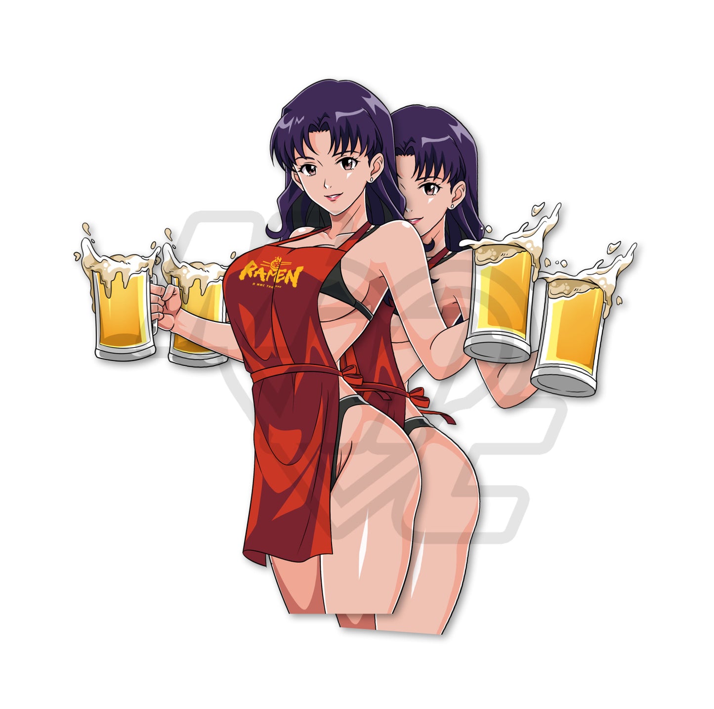 Ramen House Misato Holo Kiss Cut Vinyl Sticker