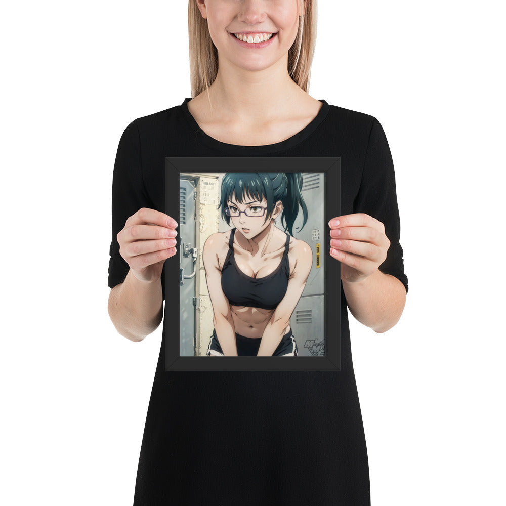 MMC Framed Print Gym Series - Maki Zenin – Muscle Mommy Club