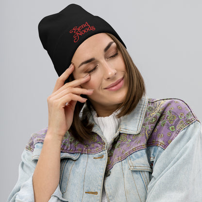 Red Send Noods Embroidered Beanie