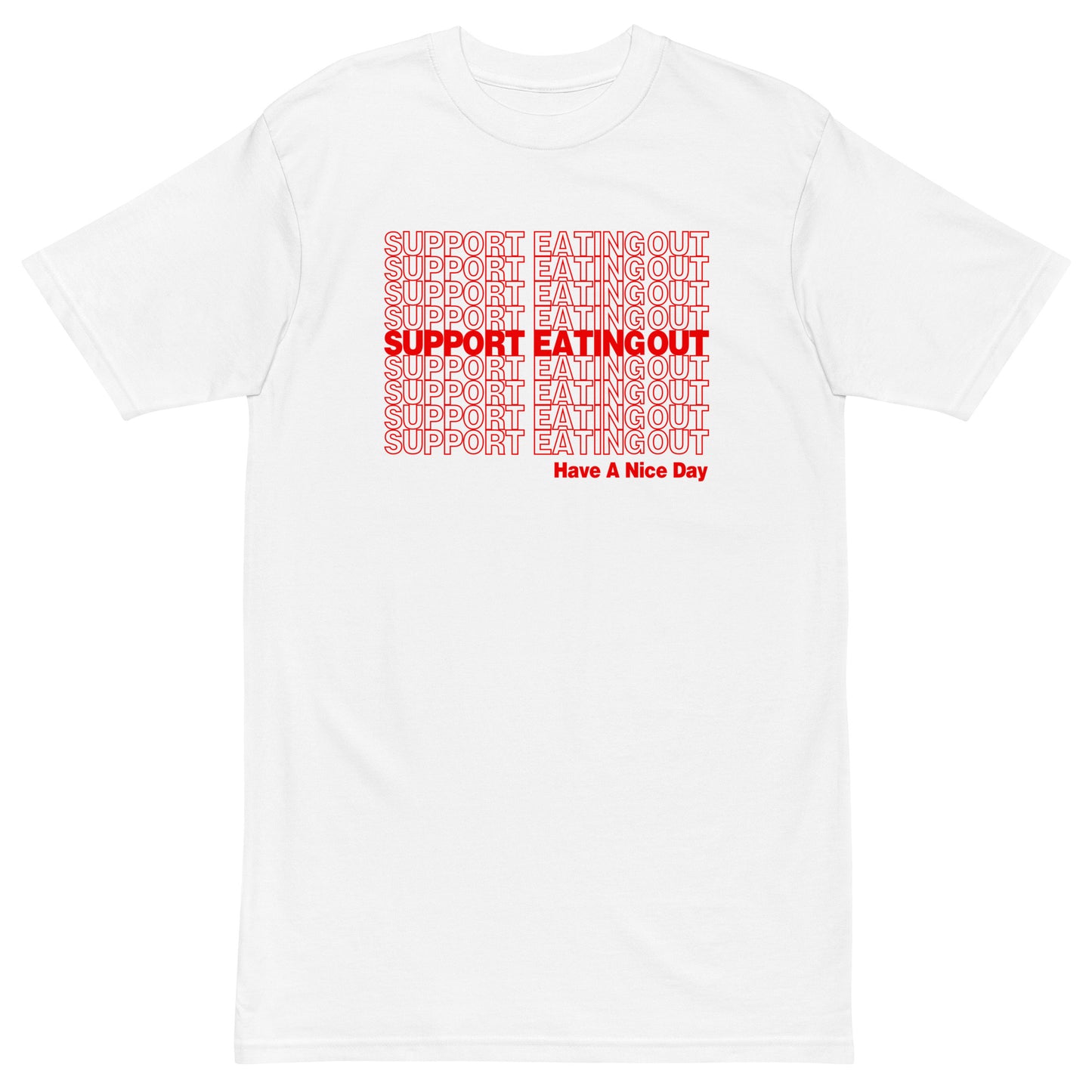 Support Eating Out Unisex Heavyweight Tee