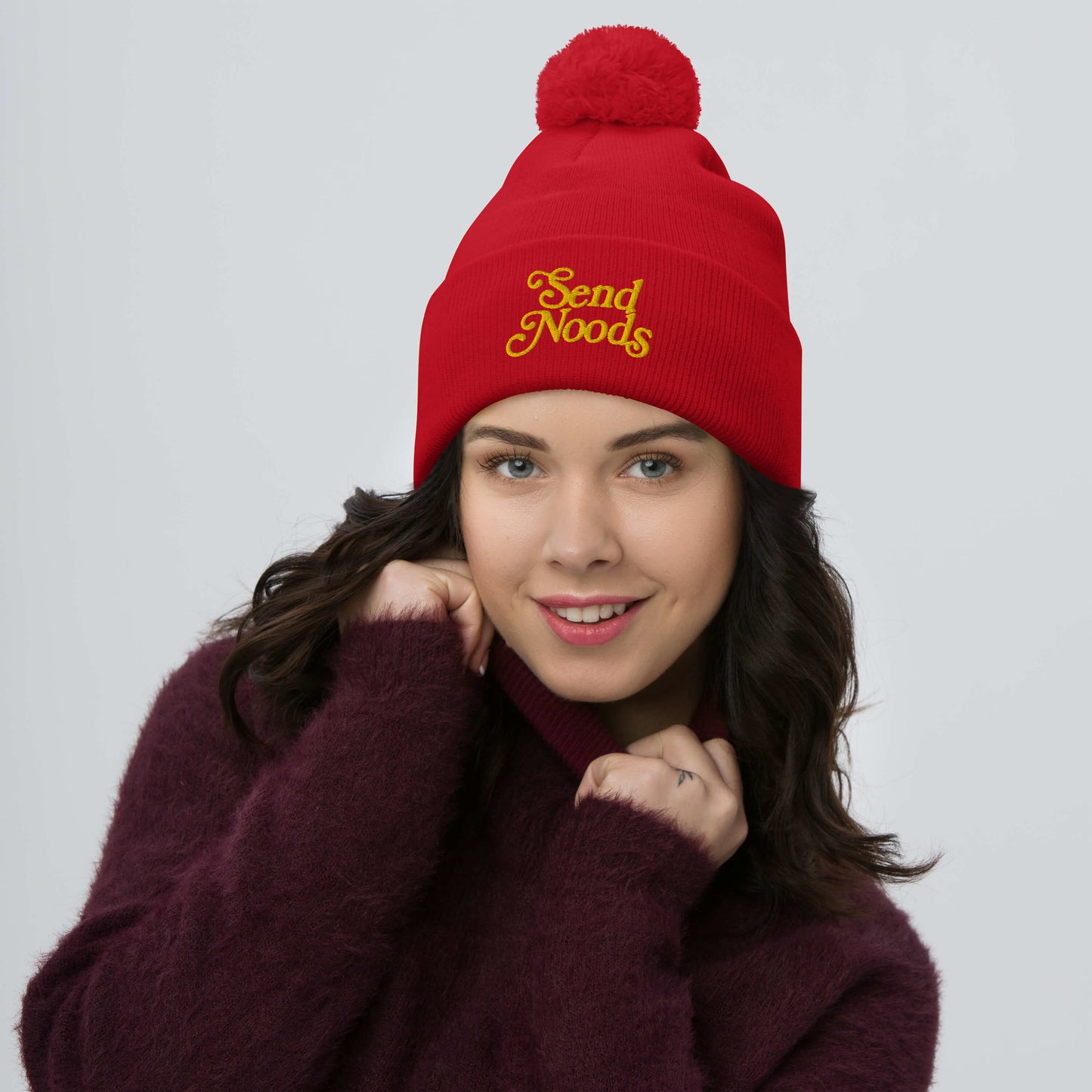 Send Noods Pom-Pom Beanie