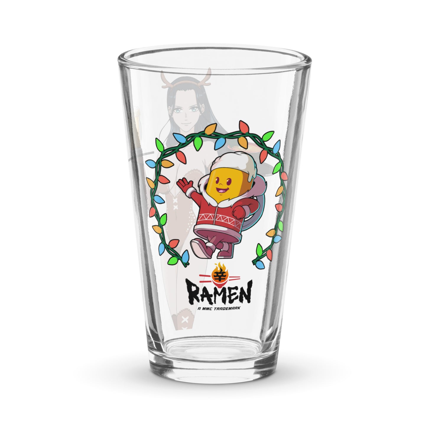 Spicy Ramen House Pint Glass - Holiday Robin