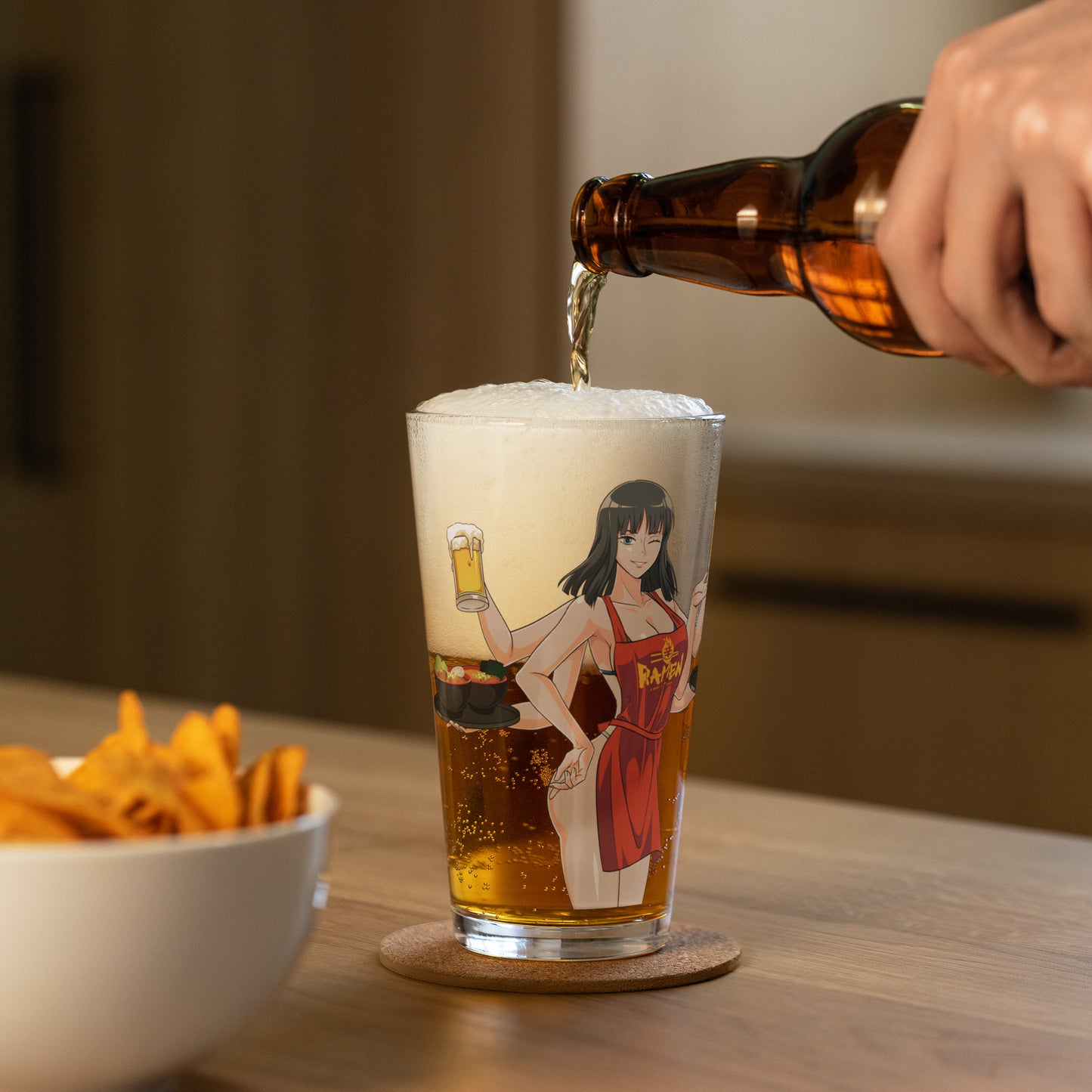 Spicy Ramen House Pint Glass - Robin