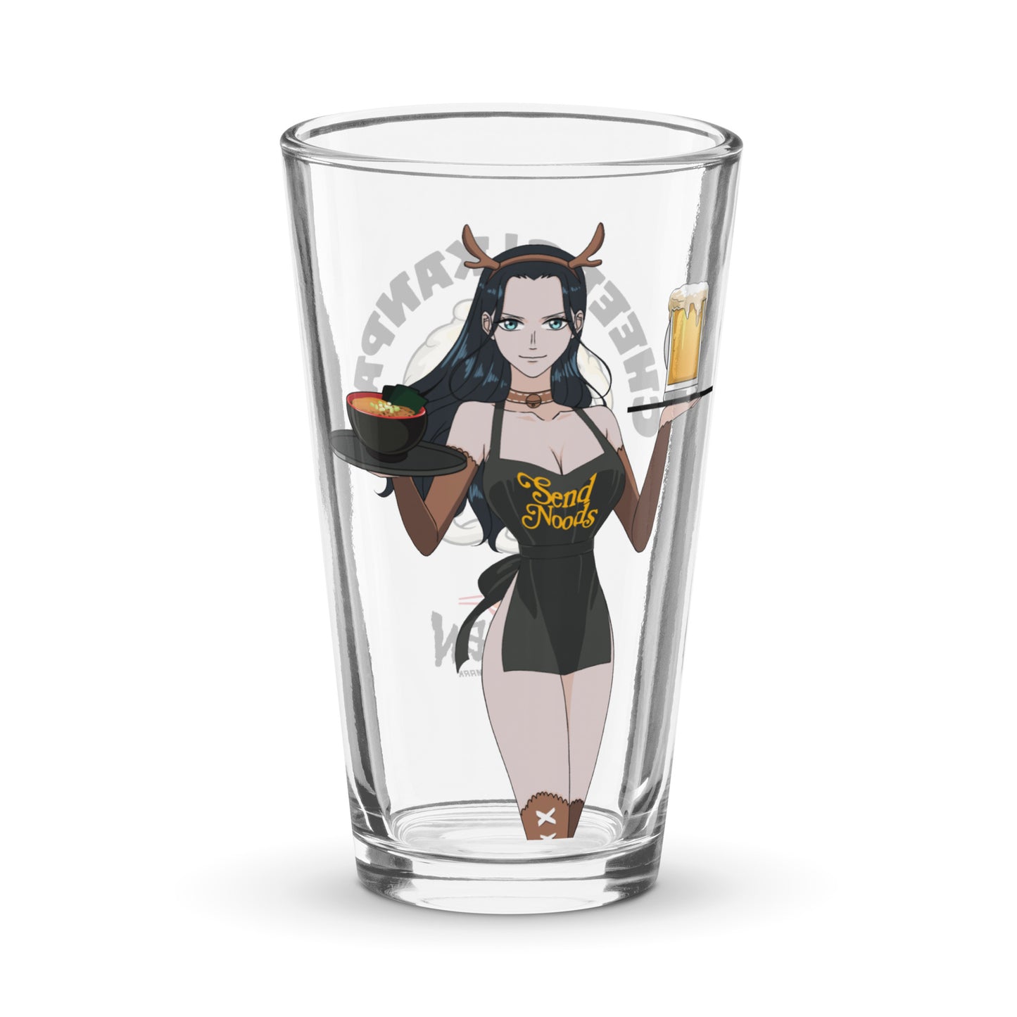 Spicy Ramen House Pint Glass - Robin Send Noods