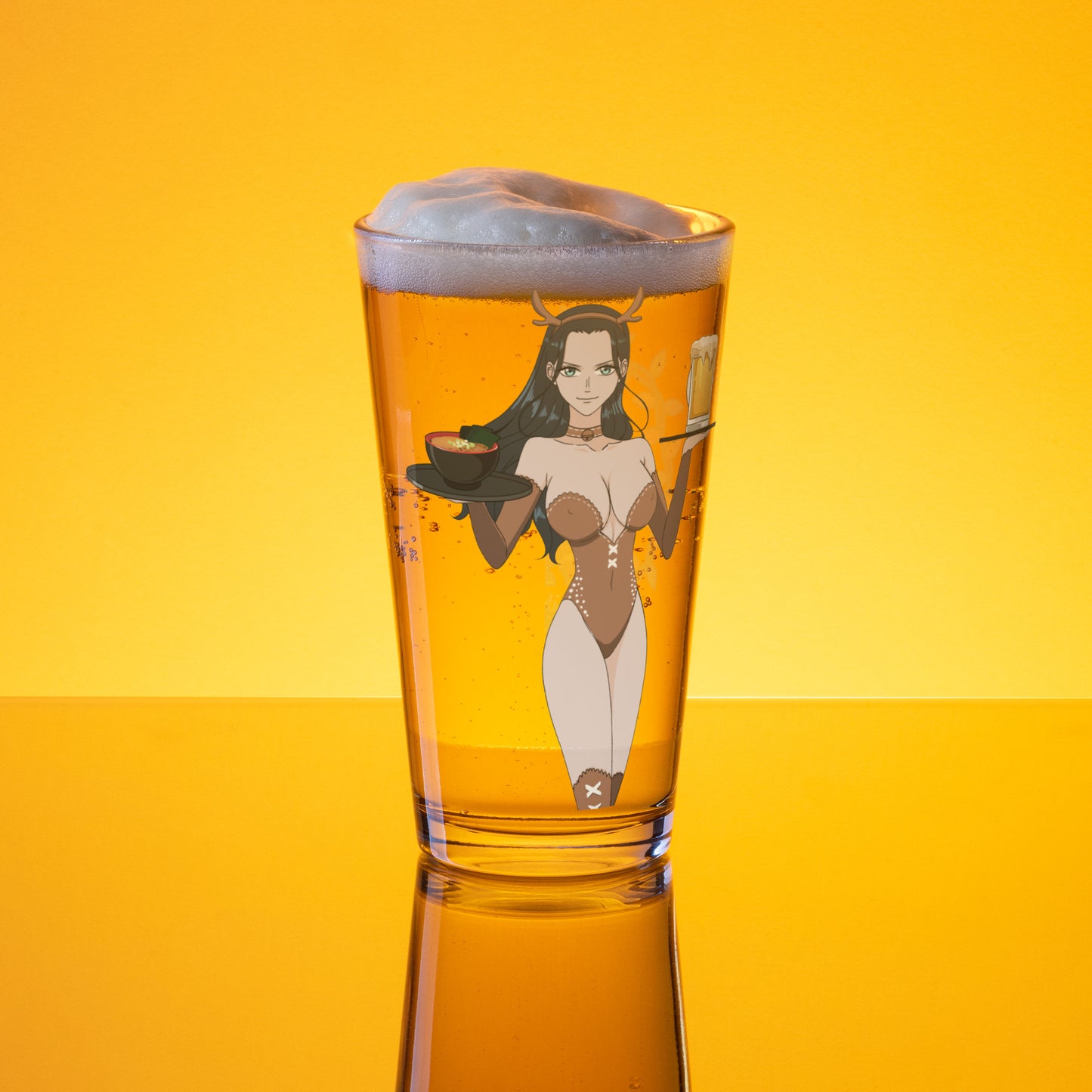 Spicy Ramen House Pint Glass - Holiday Robin