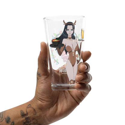 Spicy Ramen House Pint Glass - Holiday Robin