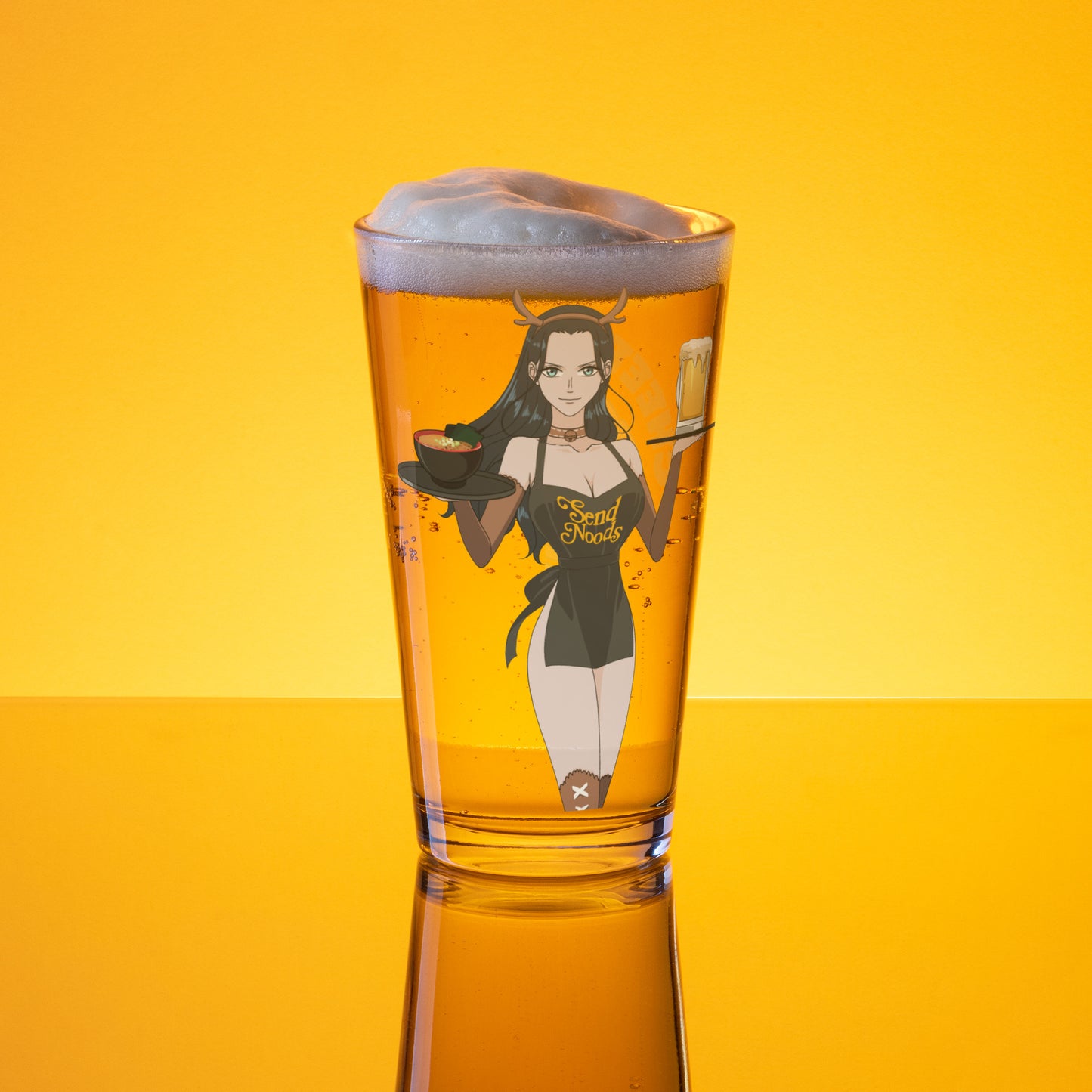 Spicy Ramen House Pint Glass - Robin Send Noods