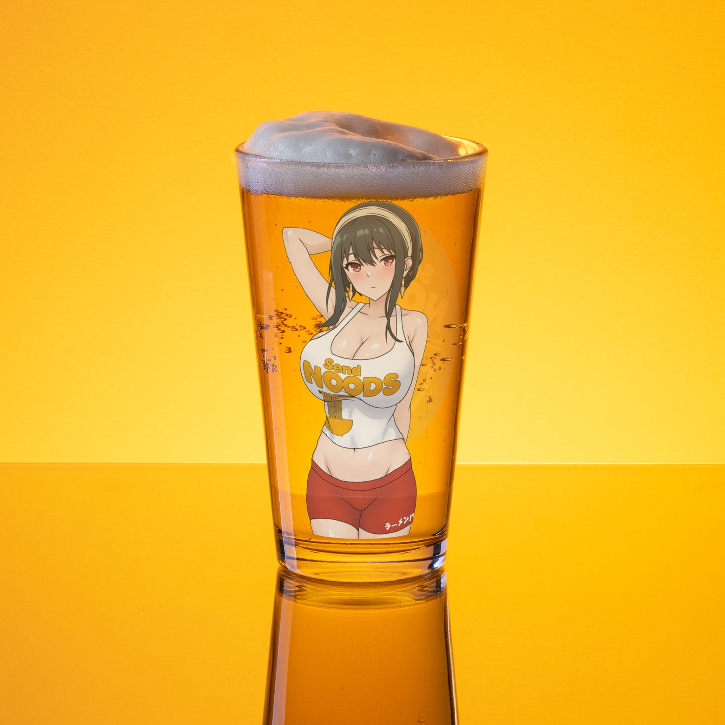 Spicy Ramen House Pint Glass - MAY Yor Send Noods