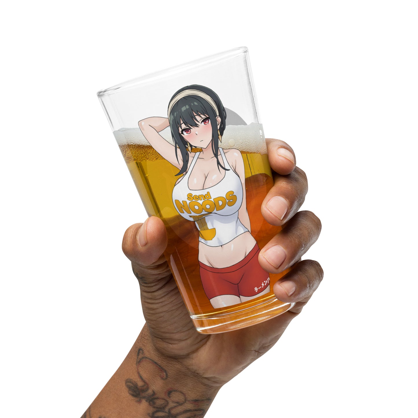 Spicy Ramen House Pint Glass - MAY Yor Send Noods